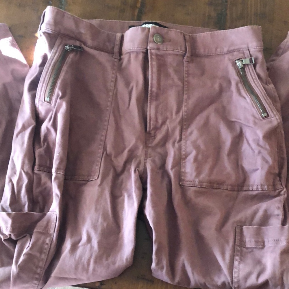 Express plum jeans skinny with size zipper size 14